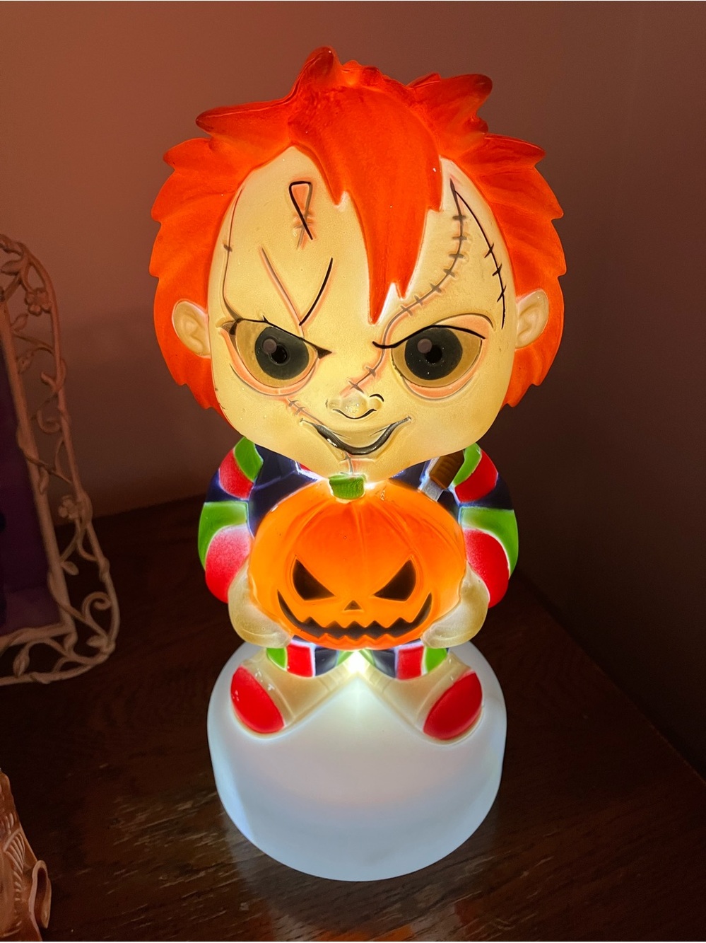 Halloween Chucky Child’s Play Mini Blow Mold Tabletop Decor